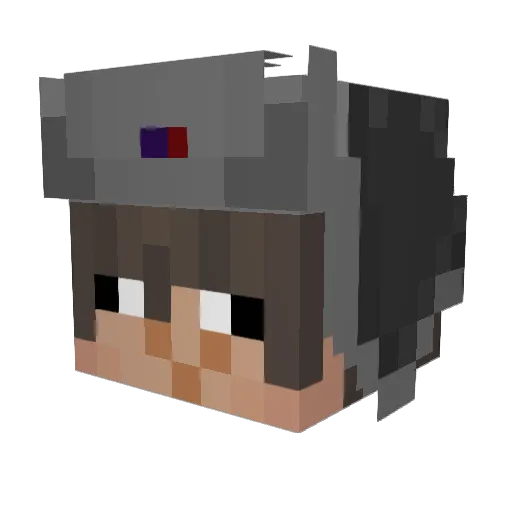 Piromann Minecraft avatar head, 3D render
