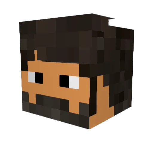 Piromeras Minecraft avatar head, 3D render