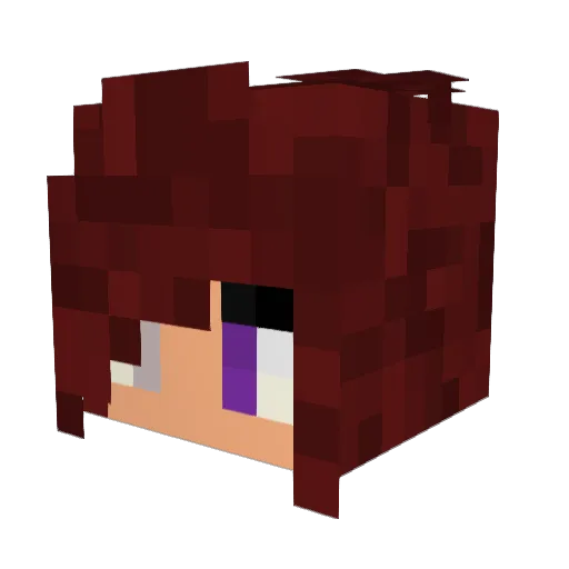 PirouetteGali Minecraft avatar head, 3D render