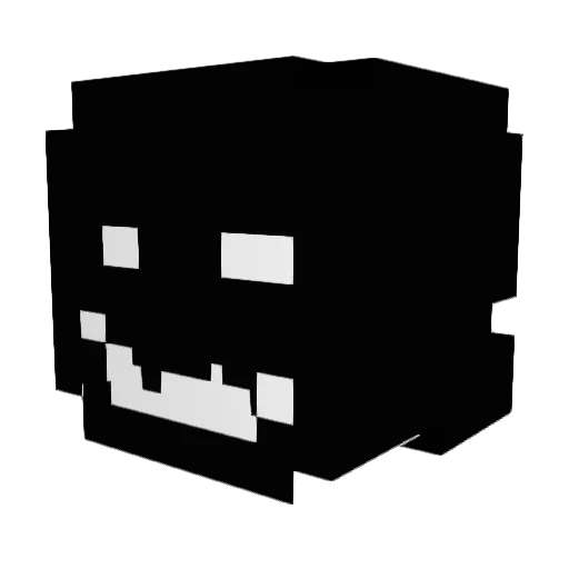 Pirowip Minecraft avatar head, 3D render