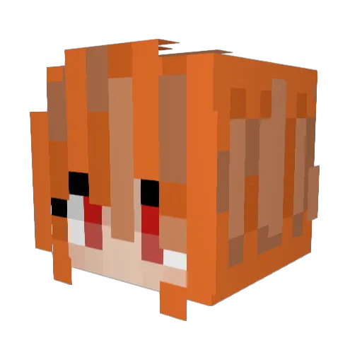 Piroxie Minecraft avatar head, 3D render