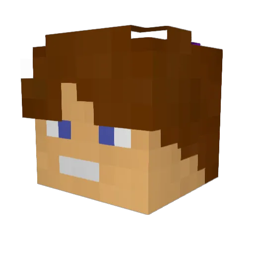 PirryKotik_ Minecraft avatar head, 3D render