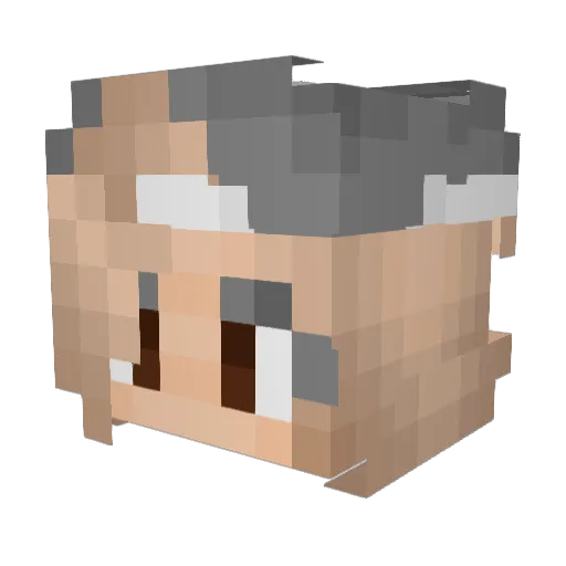 Piru717 Minecraft avatar head, 3D render