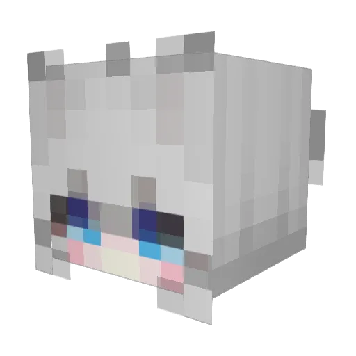 PiruKuru Minecraft avatar head, 3D render