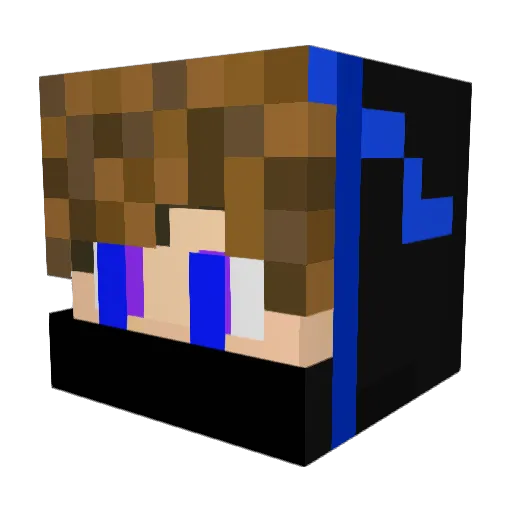 Piscaer Minecraft avatar head, 3D render