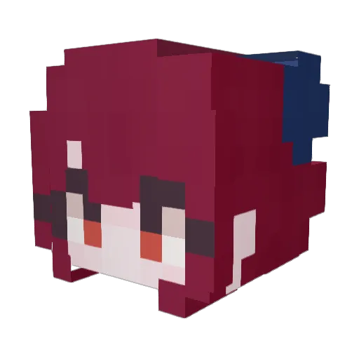 Pisces0313 Minecraft avatar head, 3D render