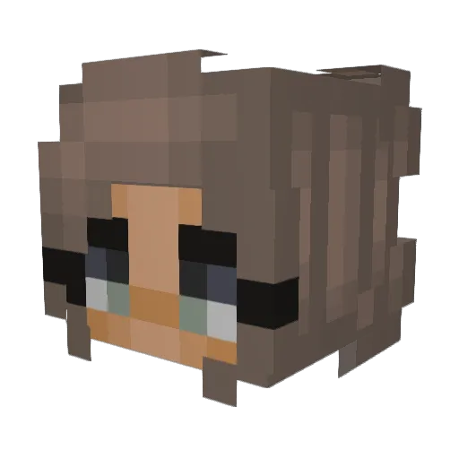 Pischeel Minecraft avatar head, 3D render