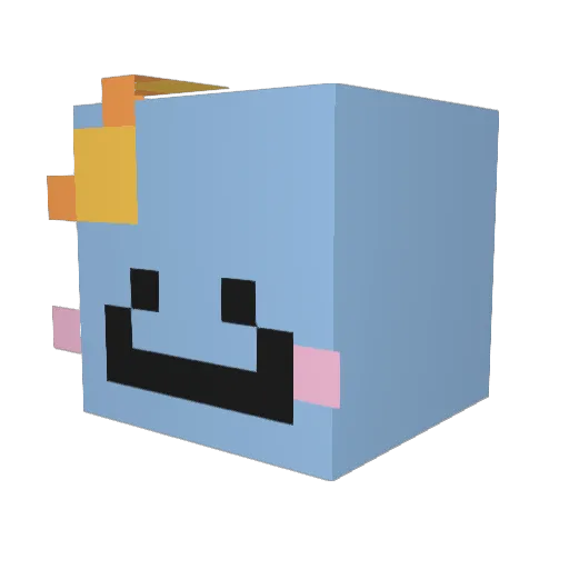 PishPoshy Minecraft avatar head, 3D render
