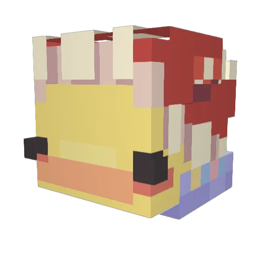 Pish_Posh13 Minecraft avatar head, 3D render