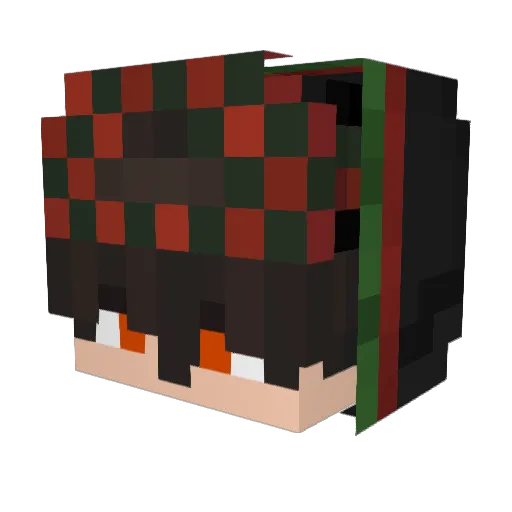Pisicologo Minecraft avatar head, 3D render