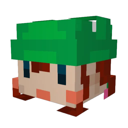 Pispii Minecraft avatar head, 3D render