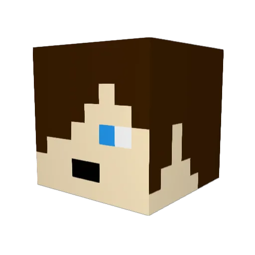 PissedOff69er Minecraft avatar head, 3D render