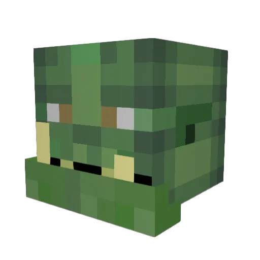 PistachOrc Minecraft avatar head, 3D render
