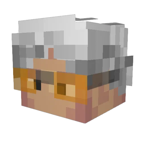 Pistachat Minecraft avatar head, 3D render