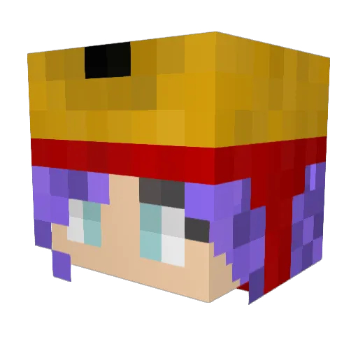 PistacheChan Minecraft avatar head, 3D render