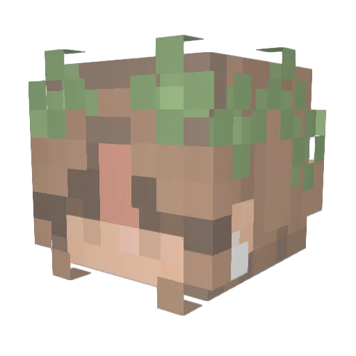 PistachioBun Minecraft avatar head, 3D render