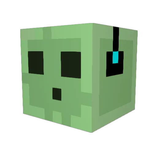 Pistars Minecraft avatar head, 3D render