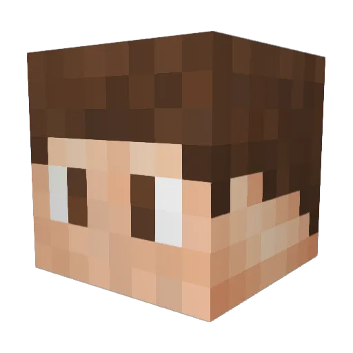 Pistenbull Minecraft avatar head, 3D render