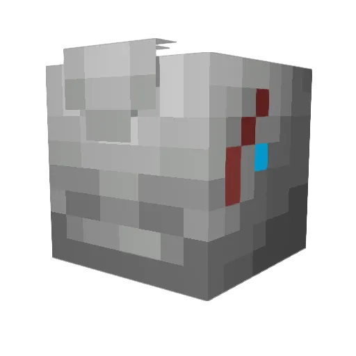 PistolBear Minecraft avatar head, 3D render
