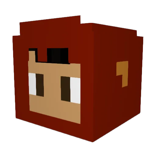 PistolRay Minecraft avatar head, 3D render
