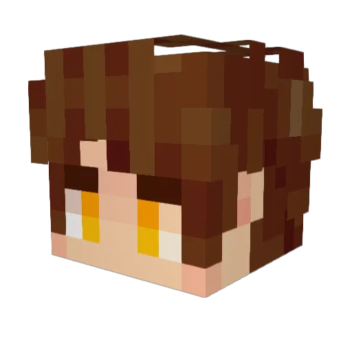 PistoletPRO Minecraft avatar head, 3D render