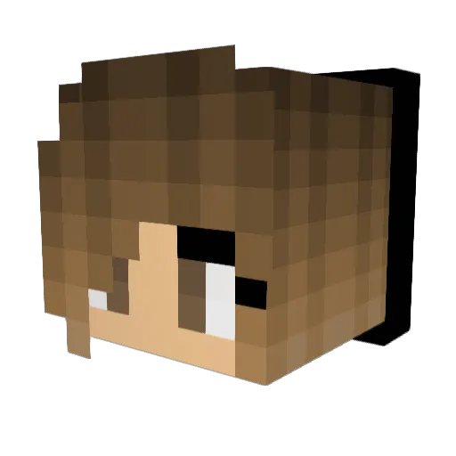 PistolwolfYT Minecraft avatar head, 3D render