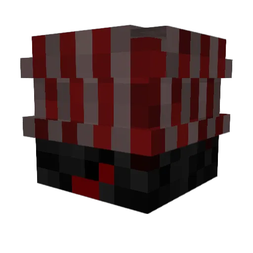 PistonsTV Minecraft avatar head, 3D render