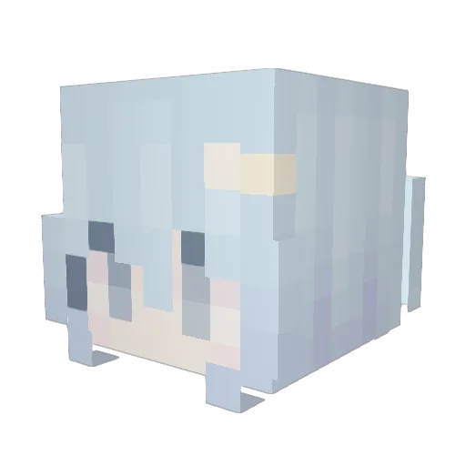 Pisx Minecraft avatar head, 3D render
