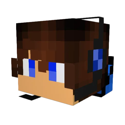 Pit3k Minecraft avatar head, 3D render