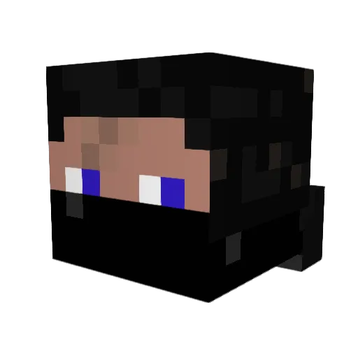 PitDude Minecraft avatar head, 3D render