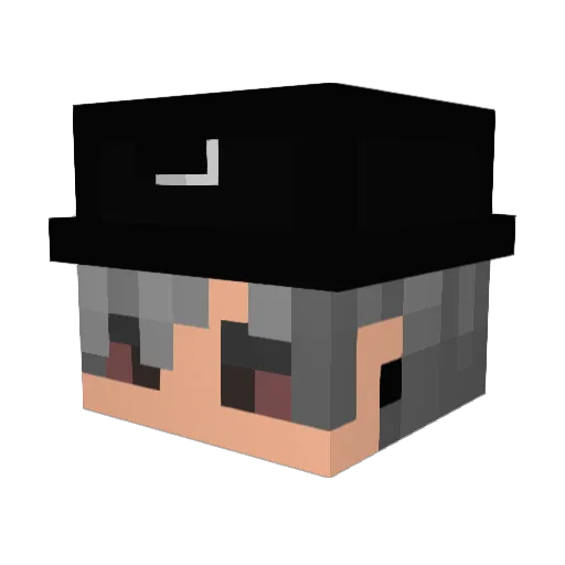 PitPredator Minecraft avatar head, 3D render
