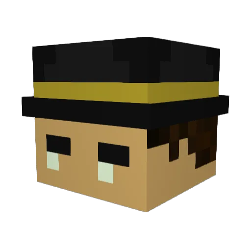 PitRack Minecraft avatar head, 3D render