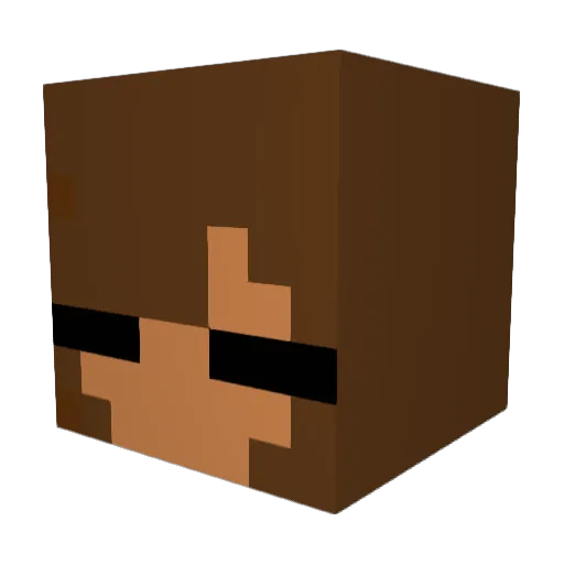 Pitajia Minecraft avatar head, 3D render