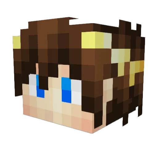 Pitarcus Minecraft avatar head, 3D render