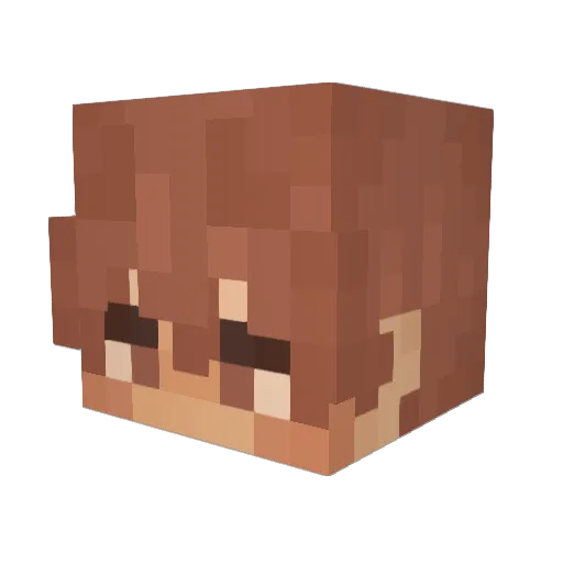 Pitawys Minecraft avatar head, 3D render