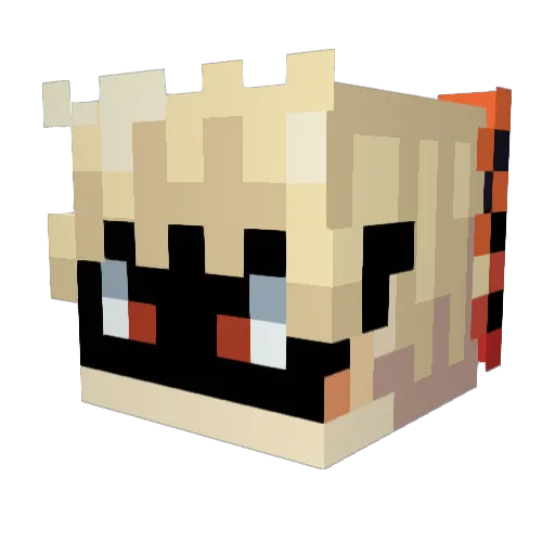 PitchAzur Minecraft avatar head, 3D render