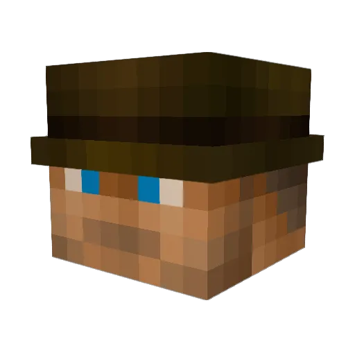 PitchBlack1990 Minecraft avatar head, 3D render