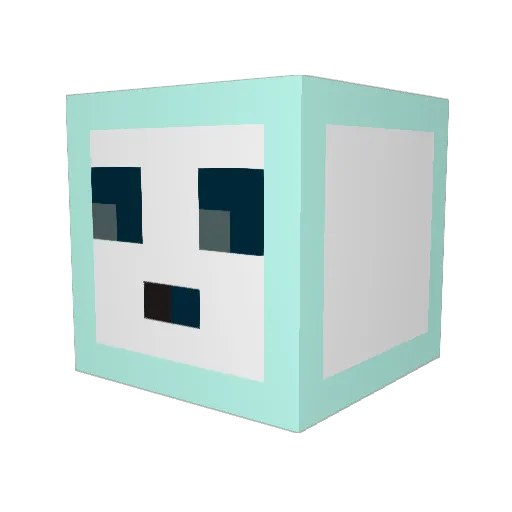 Pitchblack007 Minecraft avatar head, 3D render