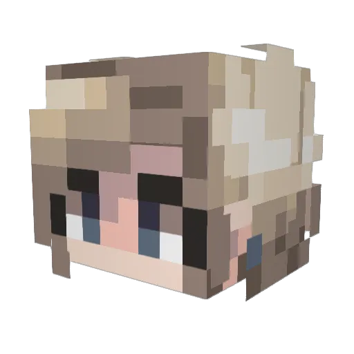 Pitchblackcat Minecraft avatar head, 3D render