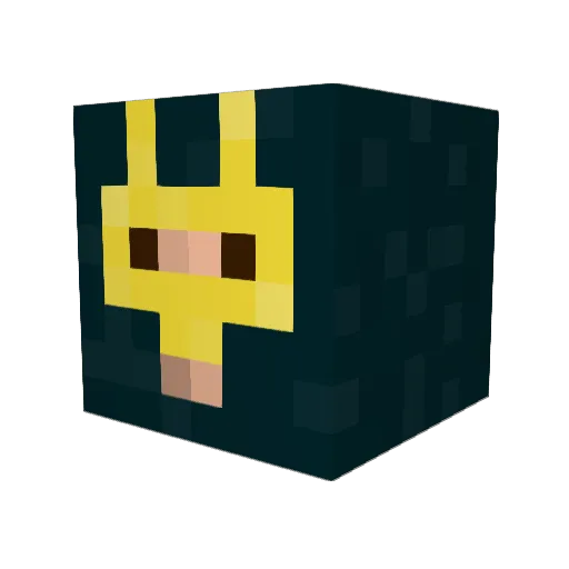 Pitcher787 Minecraft avatar head, 3D render