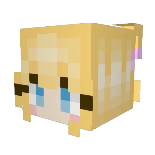 Pitchibug Minecraft avatar head, 3D render