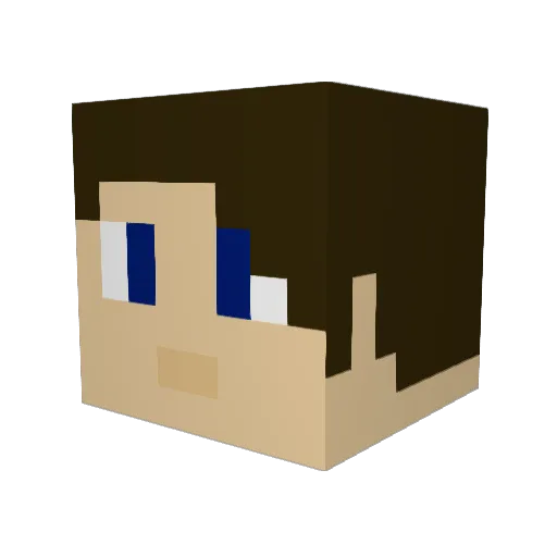Pitchoukai Minecraft avatar head, 3D render
