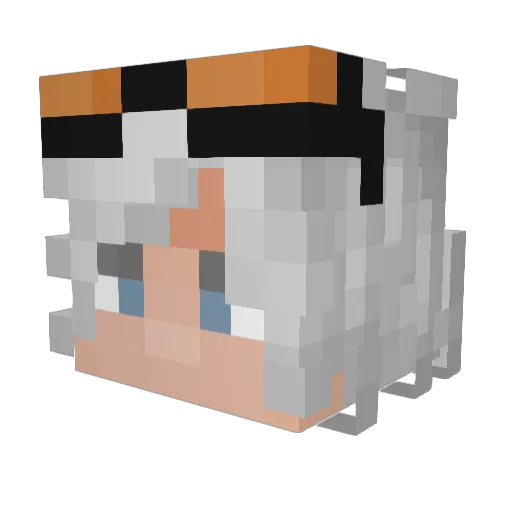PiterPower Minecraft avatar head, 3D render