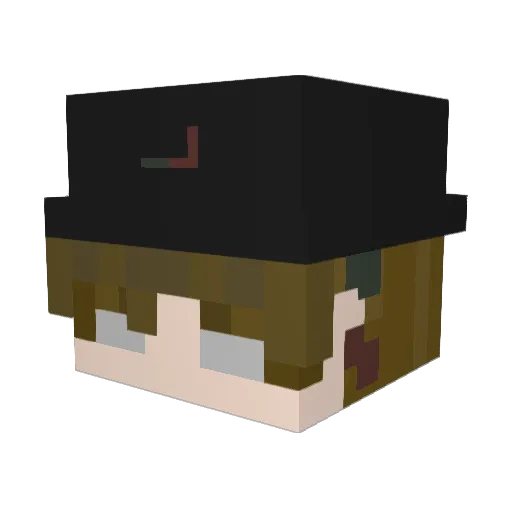 PiterWesley Minecraft avatar head, 3D render