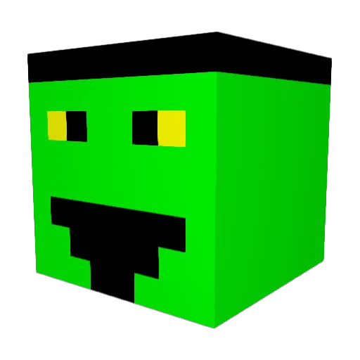 PiterekPRO Minecraft avatar head, 3D render
