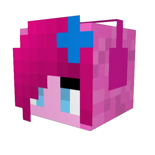 Pitiful Minecraft avatar head, 3D render