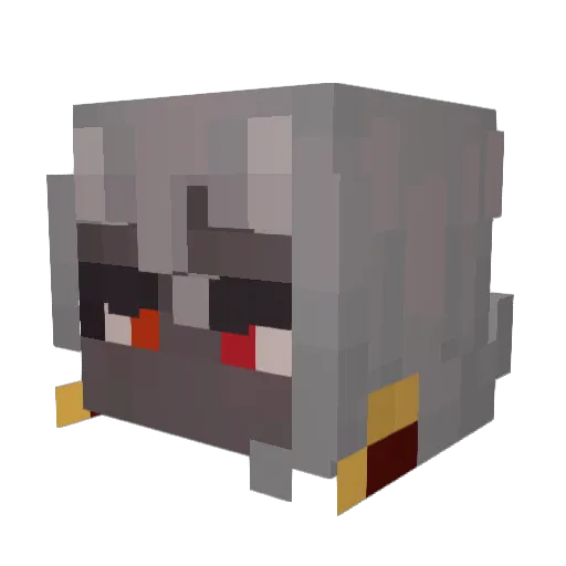 Pitifuls Minecraft avatar head, 3D render