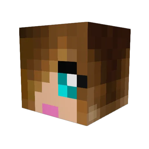 PititePomme Minecraft avatar head, 3D render