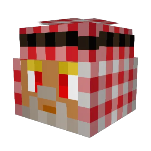 PitoGrande69 Minecraft avatar head, 3D render