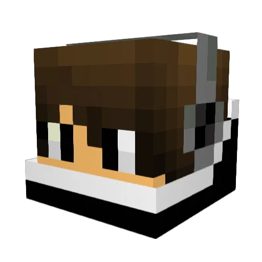 Pitol Minecraft avatar head, 3D render